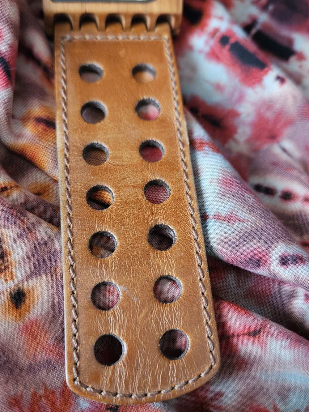 Mistura Yellow Dial Leather Cuff Watch - Picture 3 of 7
